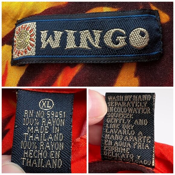 Vintage Wingo Hawaiian Sunset Rayon Shirt XL - Picture 3 of 10